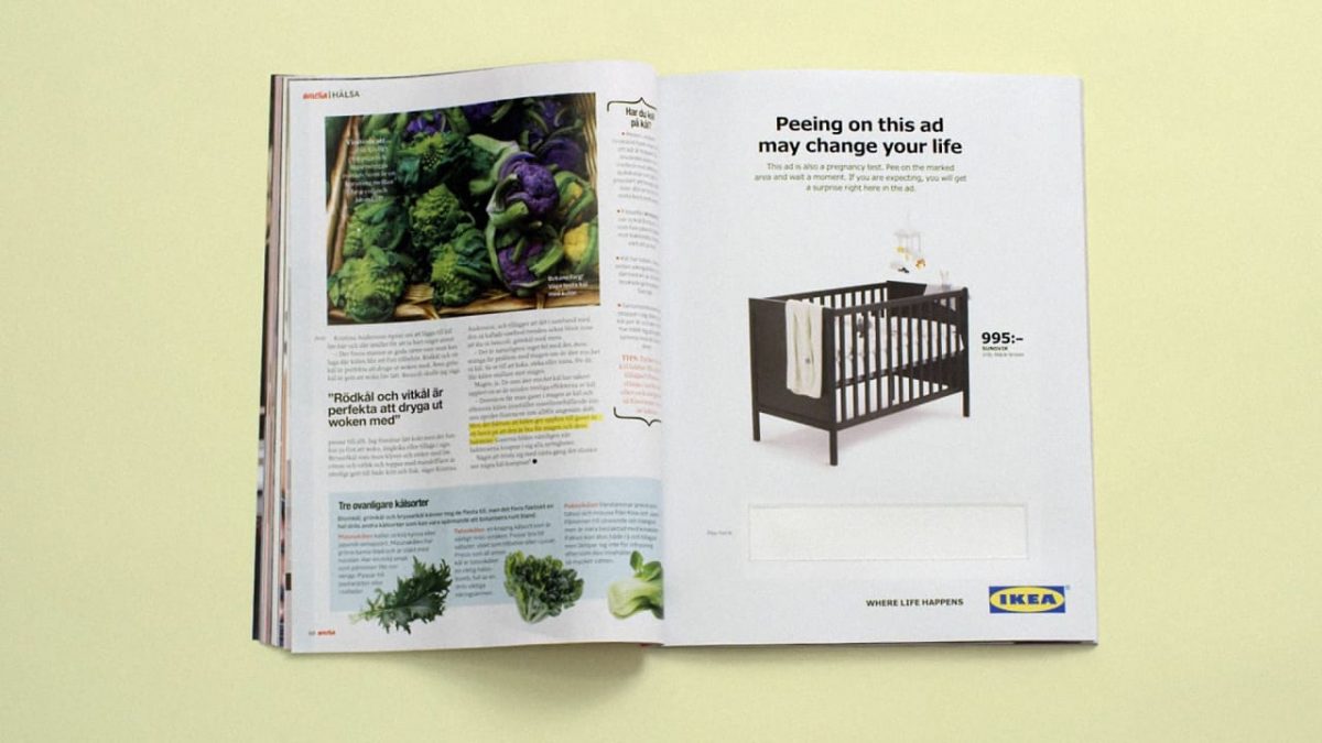 Ikea’s New Ad Is A Pregnancy Test You Pee On. Really.