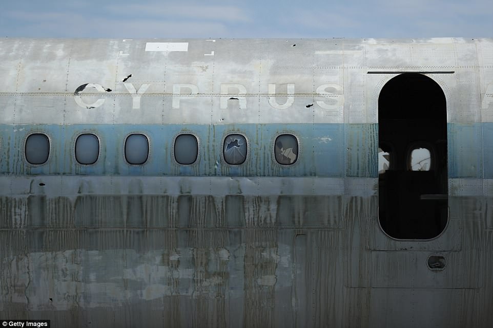 Planes stand frozen in time on runway of Cypriot airport
